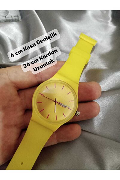 Ricardo Special Design Svatch Model, Yellow Color Silicone Strap, Unisex Wris...
