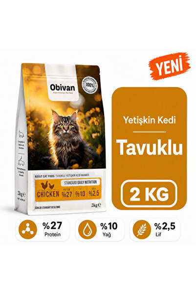 obivan Tavuklu Yetişkin Kedi Maması 2 Kg