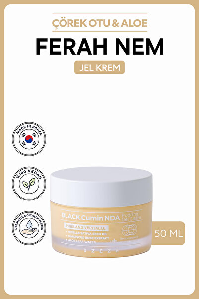 IZEZE Black Cumin Nda Pudding Gel Cream, 50ml |   Intense Moisturization, Lig...