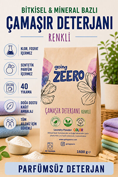 Going Zeero Renkli Çamaşırlar İçin Doğal Konsantre Çamaşır Deterjanı - Bitkis...