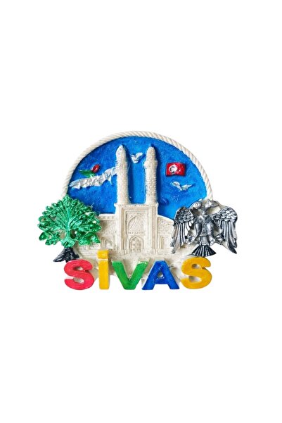 REYYAN Sivas magneti polyester kabartma hediyelik magnet