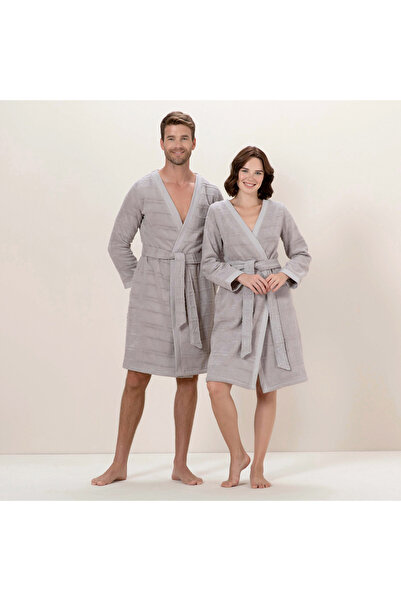 Chakra Afar Bamboo Unisex Bathrobe Warm Gray