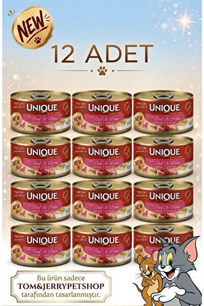Unique Tom&JerryPetshop- Gold Series Sığır Etli Yetişkin Kedi Konserve Maması...