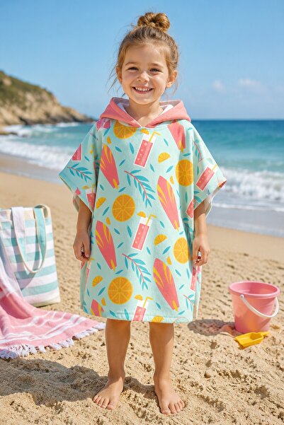 Evdek Παιδική πετσέτα παραλίας Pink Lemonade Poncho