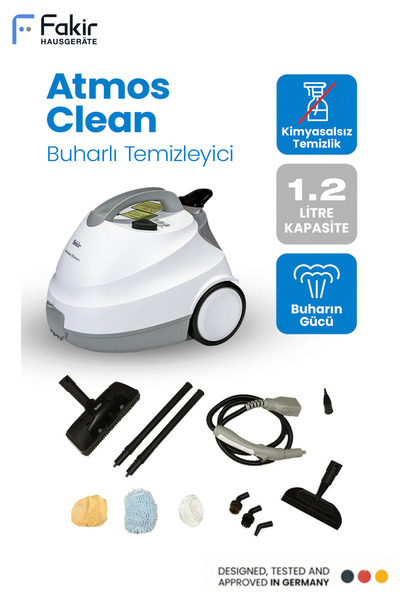 Fakir Atmos Clean Çok Fonksiyonlu Buharlı Temizlik Makinası - Buharlı Temizle...