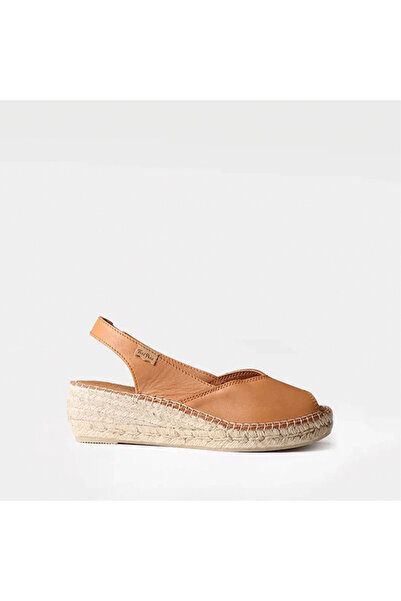 Toni Pons Kadın / Kız Sandalet Bernia-P Peep-Toe Wedge Leather Cuiro (Tan)