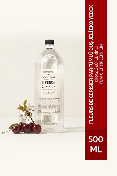 L'Occitane Fleurs de Cerisier Parfümlü Duş Jeli Eko Yedek (Refill), Kiraz Özl...