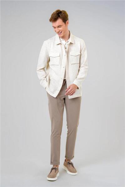 SÜVARİ Bej Slim Armürlü Mont