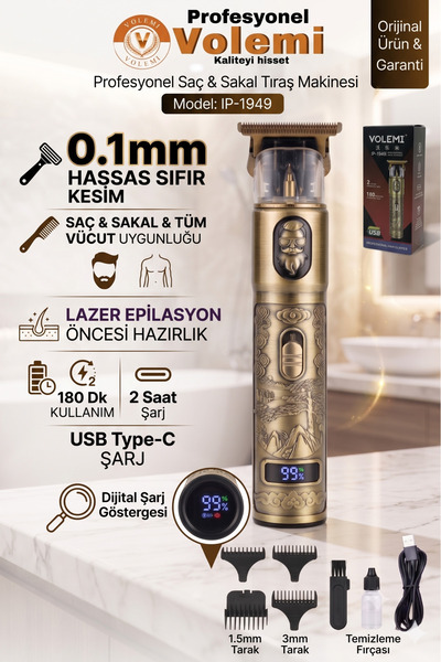 Ipone Lazer-Epilasyon Öncesi Tüm Vücut Tıraş Makinesi Sakal-Ense-Vücut 1949S