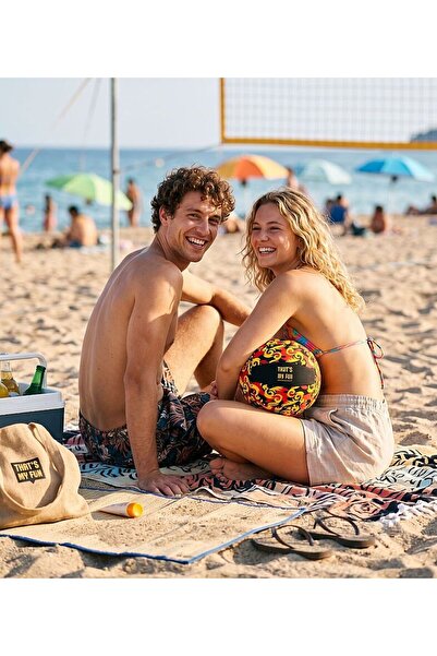 That's My Fun Tmf Beach Ball Flames Dragon - Size 5 74229