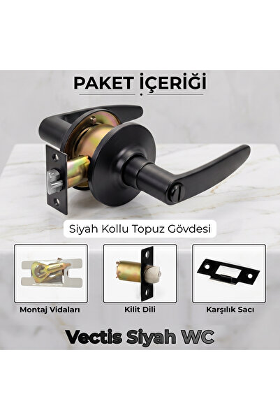 almital mobilya aksesuarları furniture accessories Vectis Kollu Topuzlu Kilit...