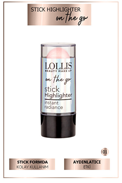Lollis Stick Highlighter - Doğal Islak Bitişli Kolay Uygulanan Stick Aydınlat...