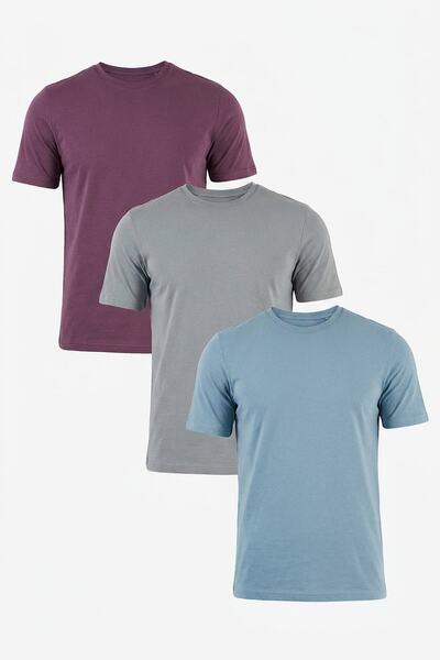 Buratti Cotton Regular Fit Crew Neck 3 Pack t Shirt Men's t Shirt 59020204S3