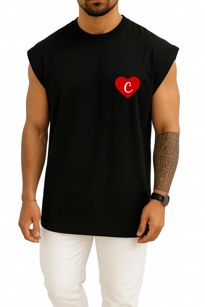 Bahriyeli Collection Oversized Valentine's Day Special Heart Inside Letter C ...