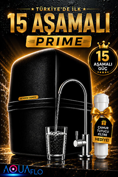 AQUAFLO S 15 Aşamalı Vita Prime Multimineralli 80 Gpd Membranlı Çelik Tanklı ...