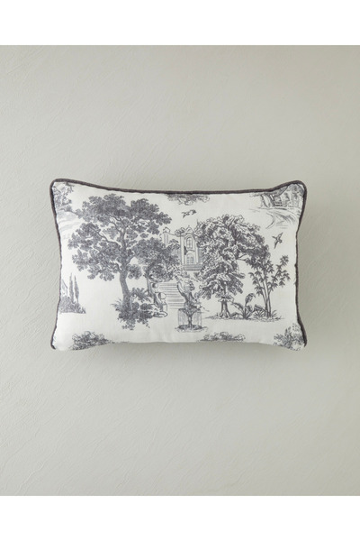 English Home Morava Dolgulu Kırlent 35x50 cm Siyah - Beyaz
