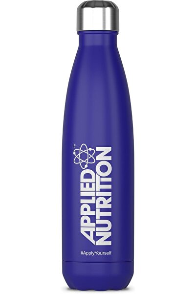 applied nutrition قارورة من الفولاذ المقاوم للصدأ الفاخر - (أزرق - 500 مل) مت...