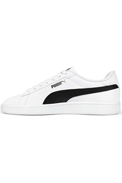 Puma 392336-08 Smash 3.0 Buck Unisex Spor Ayakkabı BEYAZ-SİYAH