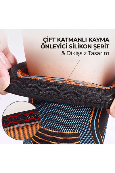 Alazpay Flexible and Non-Tight Seamless Training Knee Brace - Non-Slip Silicone Orthopedic Fitness, Volleyball, Basketball Sports Knee Pad (1 Piece)