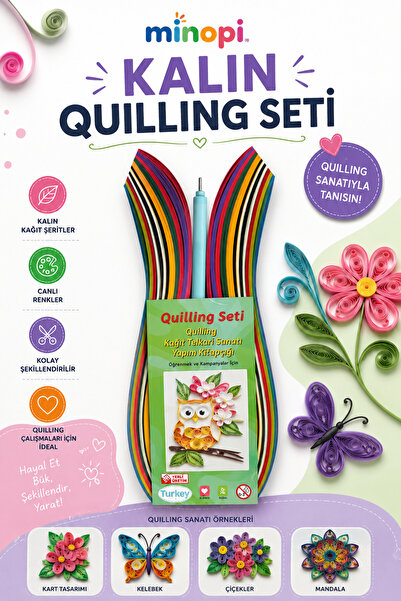 Minopi (1 Pack) Thick, Quilling Set, Curling Art, Paper Folding, Quilling - 1...