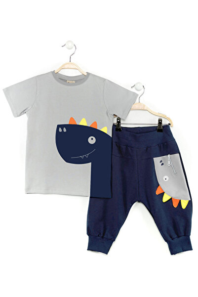Denokids Letní tričko a šortky Capri pro chlapce Fermuar Dino