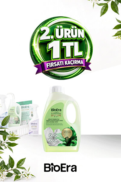 BioEra 3 Etkili, Leke Çıkarıcı, Renkli & Beyaz, Kalıcı Kokulu Sıvı Çamaşır De...