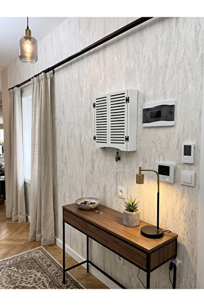 AA AHŞAP Elektrik Pano Düzenleyici Duvar Düzenleyici Ahşap Dekoratif Beyaz Ku...