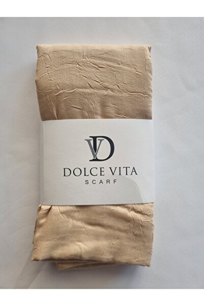 Altınoluk Tekstil Dolce Vita Orjinal Bambu Kraş Şal Ütü Gerektirmeyen Kumaş- BEJ