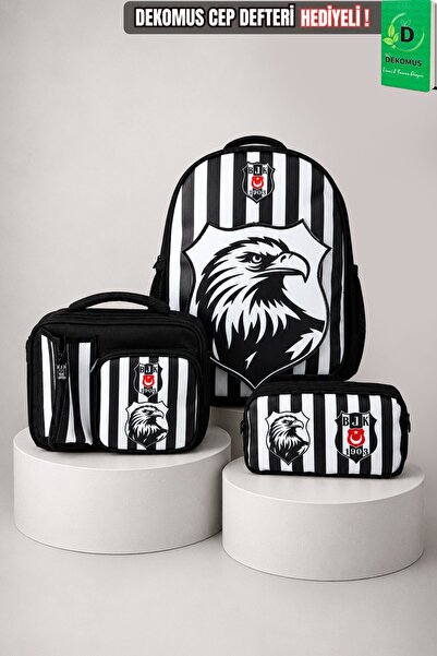 Beşiktaş x Set de geantă pentru grădiniță, nutriție și creion, cu design spec...