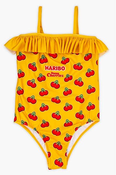 Haribo Costum de baie pentru fete cu licență de 3-12 ani-galben
