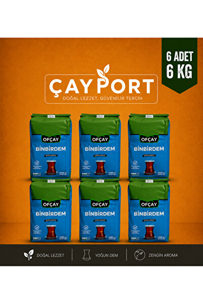 Ofçay Binbirdem Keyifli Harman Siyah Çay 1 Kg x 6 Adet (6 Kg Koli)