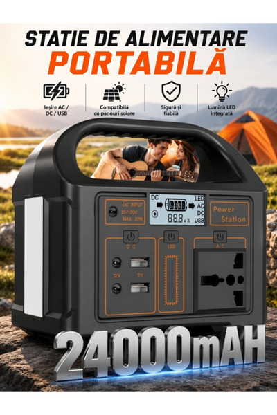 Excitat Stație portabilă, ® Generator de exterior 220V, 460WH și 100W, 24000m...