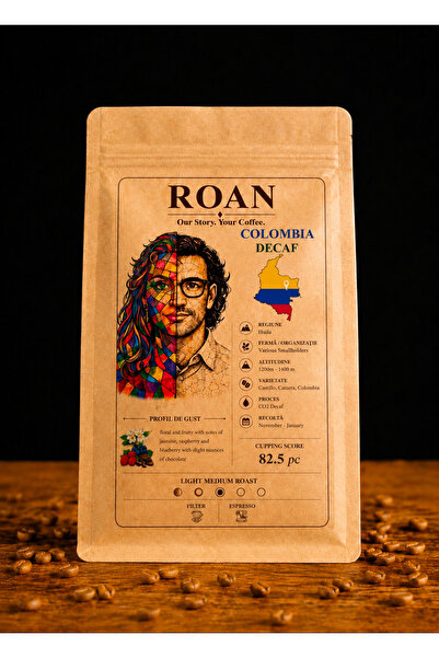 Roan Columbie Decaf CO₂ – Cafea Specială (250 g)