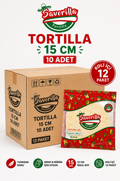 Savorilla Tortilla 15 Cm Koli (10*30 Gr) 12 Adet