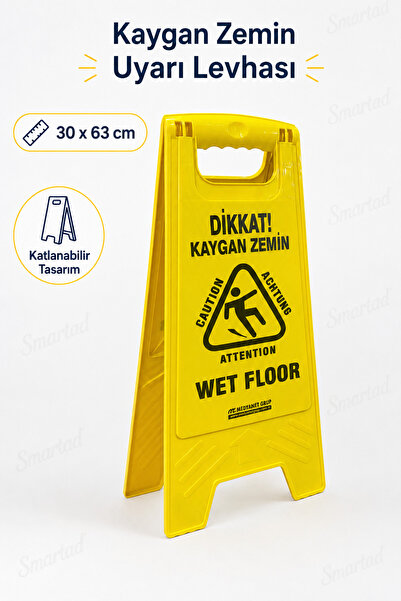 Smartad Slippery Floor Warning Sign