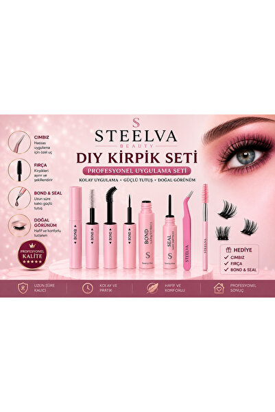 Genel Markalar Takma Kirpik Seti 280'li Yapistirici Sabitleyici + Cımbız+ Tarama Firçasi 30D-40D Hediye Eyelinerla
