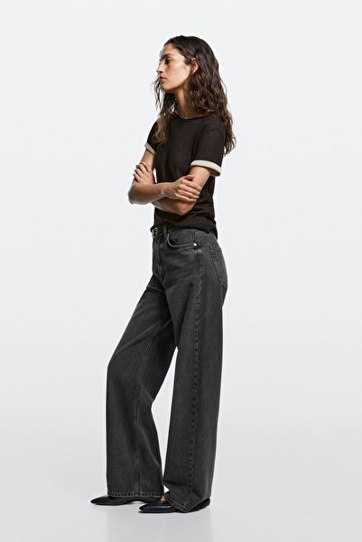 Massimo Dutti Yüksek bel wide leg jean