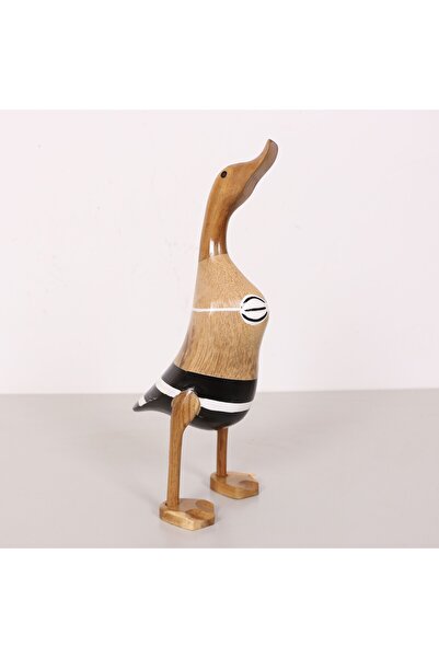 Mylamp AŞÇI ÖRDEK EL OYMASI TEAK GÖVDE 34x14x13 cm