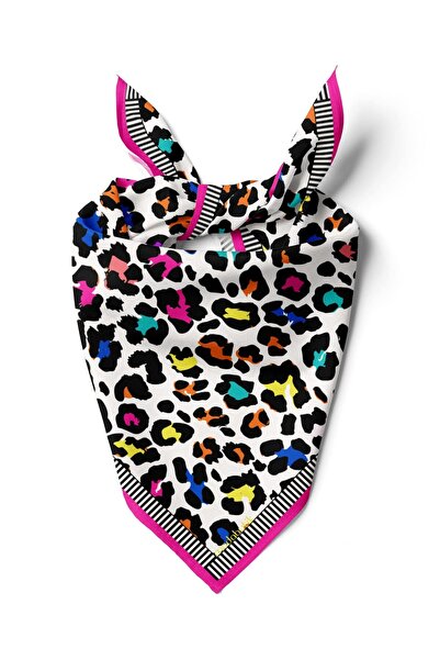 Modabutik B42 Violla Renkli Leopar Desenli Bandana