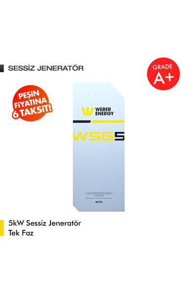 WERER ENERGY 5kW LiFePO4 Lityum Demir Fosfat Tek Faz Sessiz Jenaratör