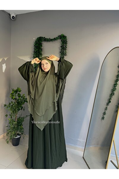 Yüsra Collection Σετ φόρεμα και μακρύ σουφλέ Liza 2 τεμαχίων