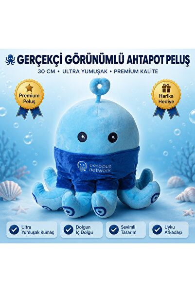 e-life shop Gerçekçi Sevimli Ahtapot Peluş Oyuncak 30 CM Yumuşak Dokulu Uyku ...