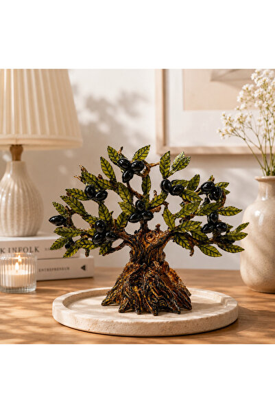 Home Premium Zeytin Ağacı Biblo– Şık ve Lüks Salon Dekor Objesi