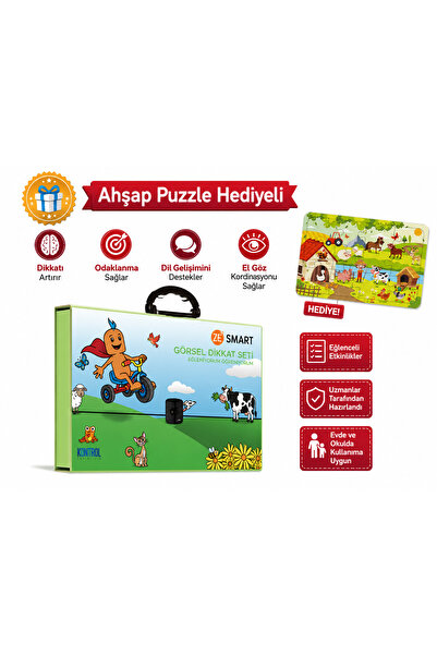 Kontrol Yayıncılık Zekare Görsel Dikkat Seti 6 Yaş - Ahşap Puzzle Hediye