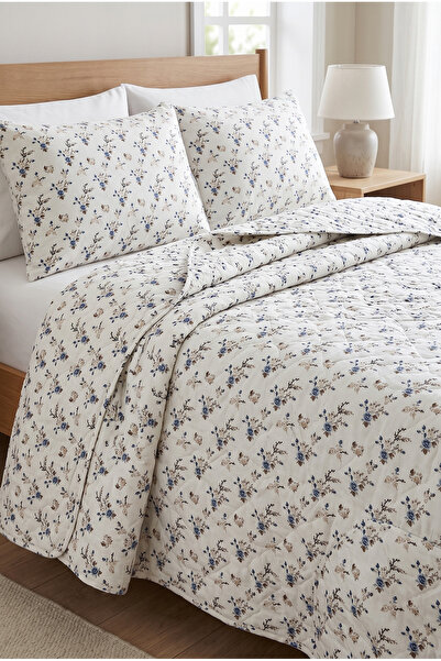 Shopyteks Double Bedspread 200X220 Quilted Pique Floral Patterned Soft Bedspr...