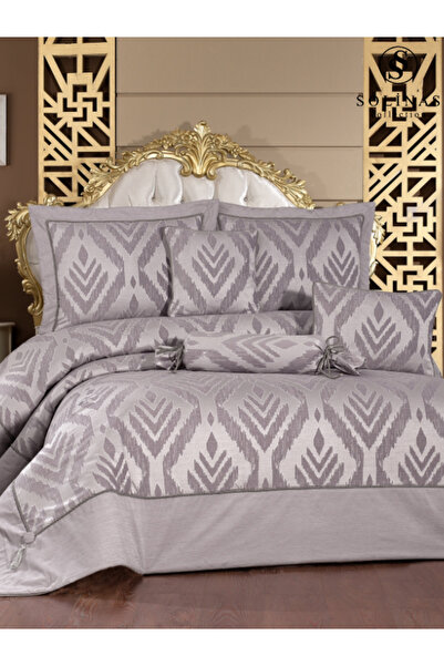 Solinas Collection Valenza Gri Çift Kişilik Çeyizlik Yatak Örtüsü