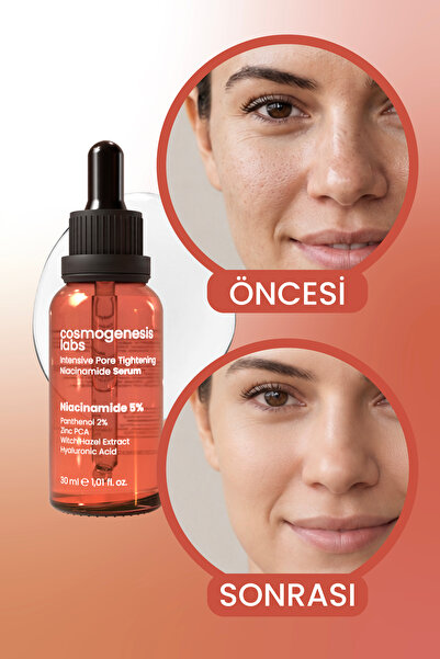 Cosmogenesis Labs Niacinamide Serum 30ml - Siyah Nokta Karşıtı, Gözenek Sıkılaştırıcı Vegan (%5 NİASİNAMİD)