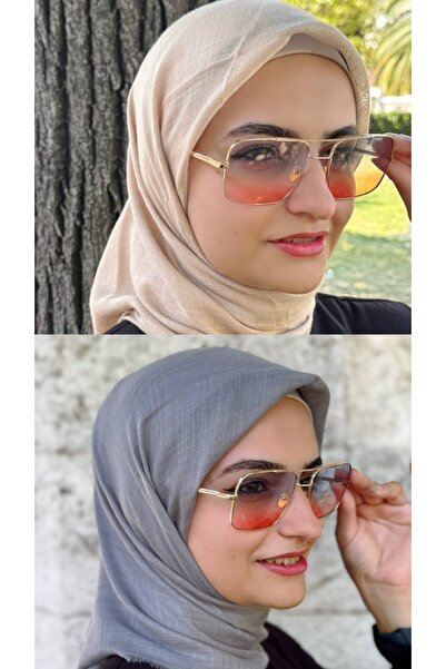 ALDAIYR 2 Pieces of Flamed Cotton Writing Scarf