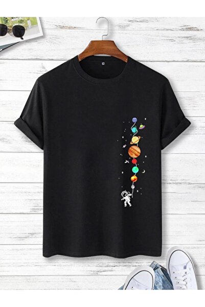 StartMore Astronaut i planeta Štampano uniseks Oversize kroj T-shirt