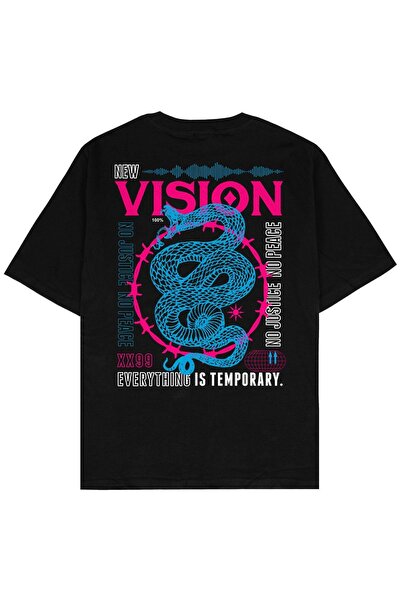 Adrift Tricou unisex oversize negru New Vision